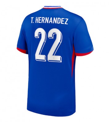 Frankrig Theo Hernandez #22 Hjemmebanetrøje EM 2024 Kort ærmer